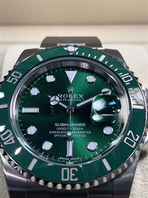 rolex submariner green hulk watch|rolex green hulk price.